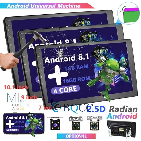 Автомобильный мультимедийный плеер CarStereo Android 8 1 10 дюйма 9 дюймов 7 2 Din Hd MP5 Gps Wi Fi