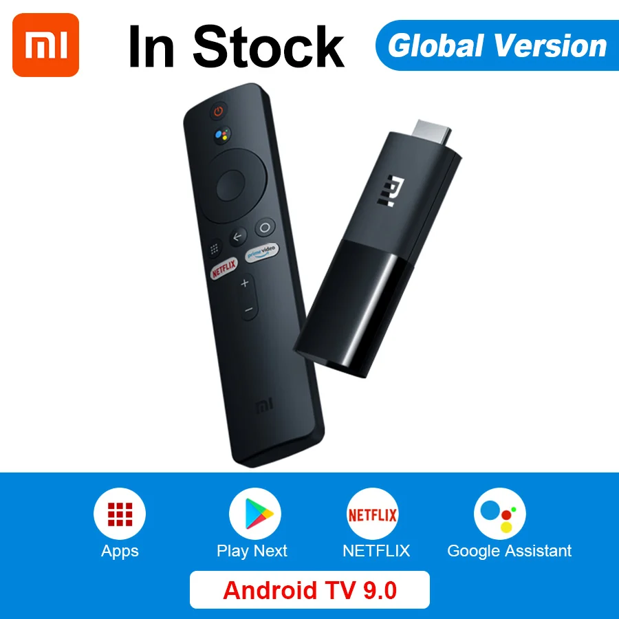 Оригинальный ТВ стик Xiaomi Mi Android TV 9 0 четырехъядерный 1080P HD аудио декодирование