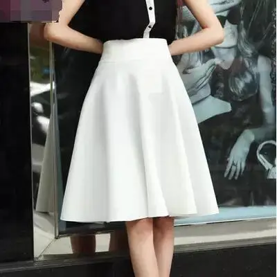 Элегантная плиссированная юбка с высокой талией зеленые белые расклешенные юбки