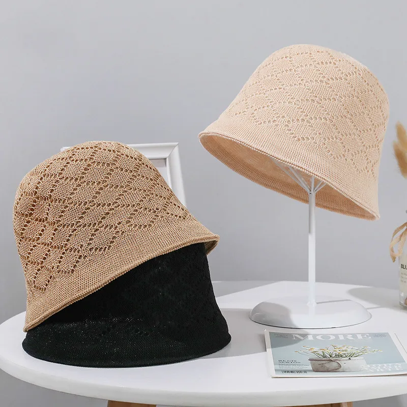 

YQYXCY Bucket Hat Women Summer Spring Outdoor Sunshade Double sided Breathable Sun Hat Female Hollow Casual Fisherman Hat New
