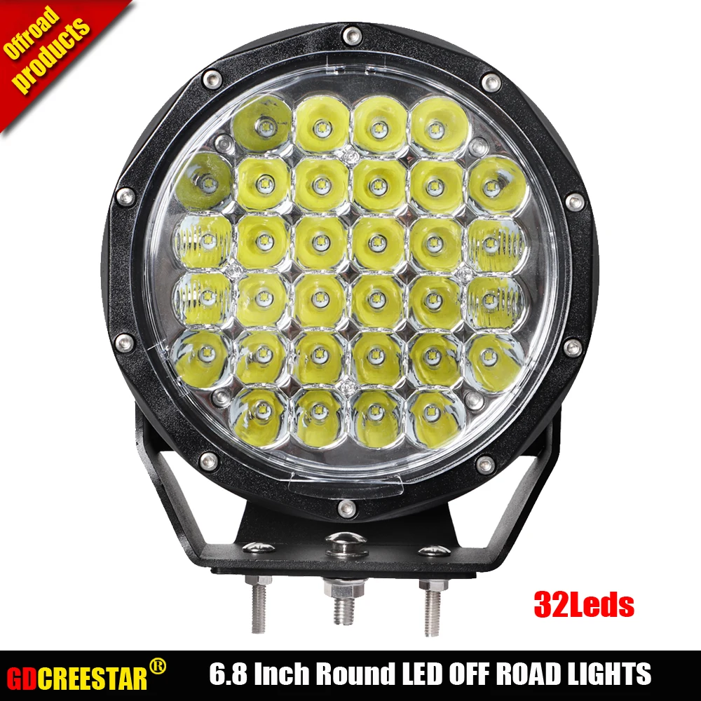 Светодиодная фара рабочего освещения для внедорожника 7 дюймов 84 Вт 128 грузовиков
