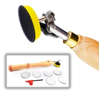 woodworking bowl hand sander tool with sanding disc pad for wood turner on bowls platters and concave surface turning polishing