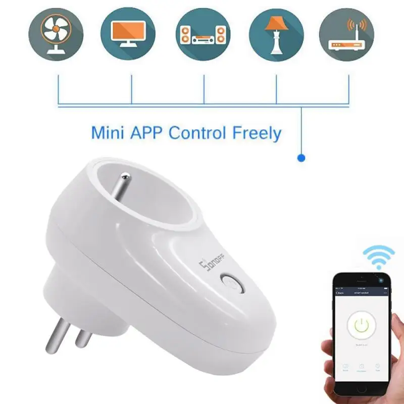Sonoff S26 Basic WiFi Smart Socket AU/CN/EU/UK/US Wireless Plug Home Switch Power Sockets Work With Alexa Google Assistant | Электроника
