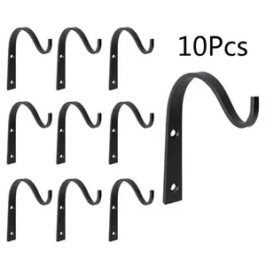 10Pcs Creative Crochet Iron Hanger Wall Hooks for Hanging Lantern Planter Coat Rustic Home Decor