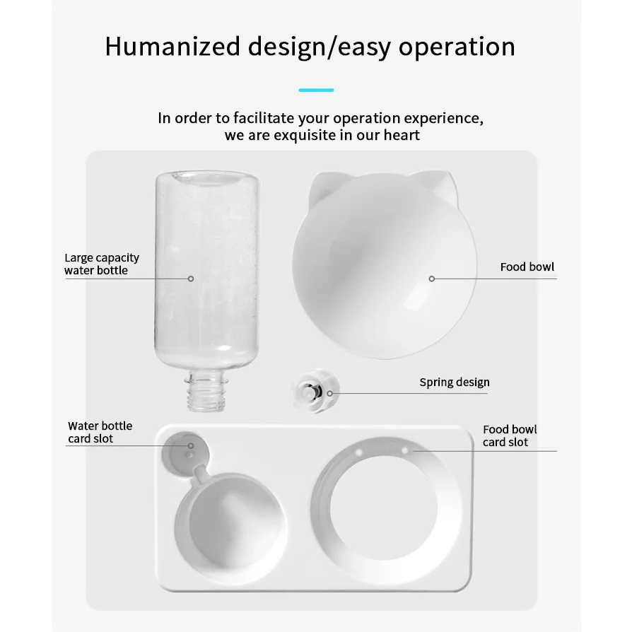 

Pet Bowl Automatic Cat Water Dispenser 15 Degrees Tilted Dog Bowls Neck Protection Feeder For Dogs Cats Feeding Pets Supplies