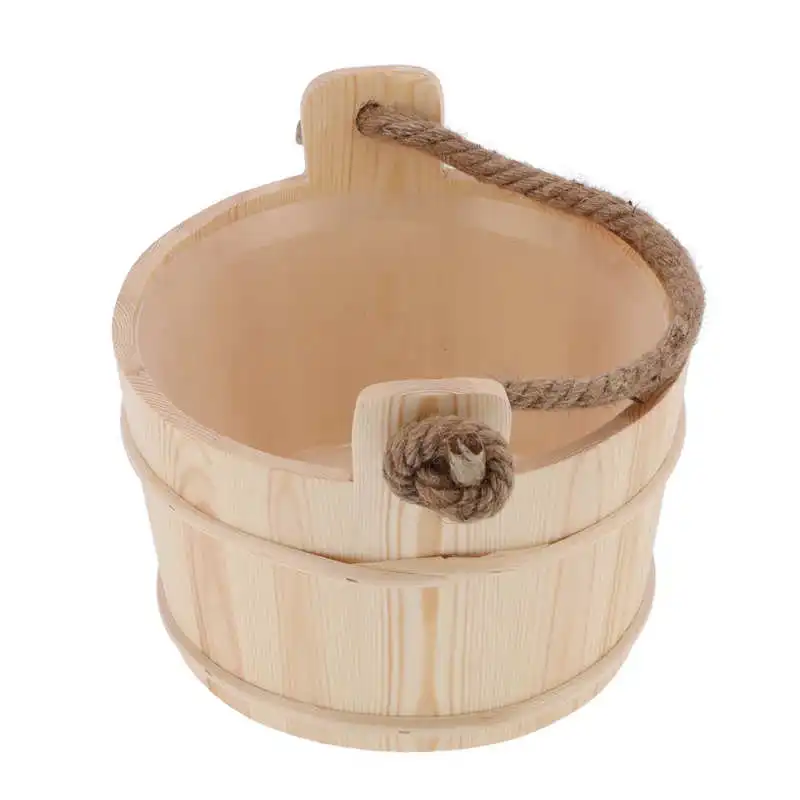Бак для сауны парная высокая емкость часы деревянные л ведро 10 6X8 5 дюйма бассейна