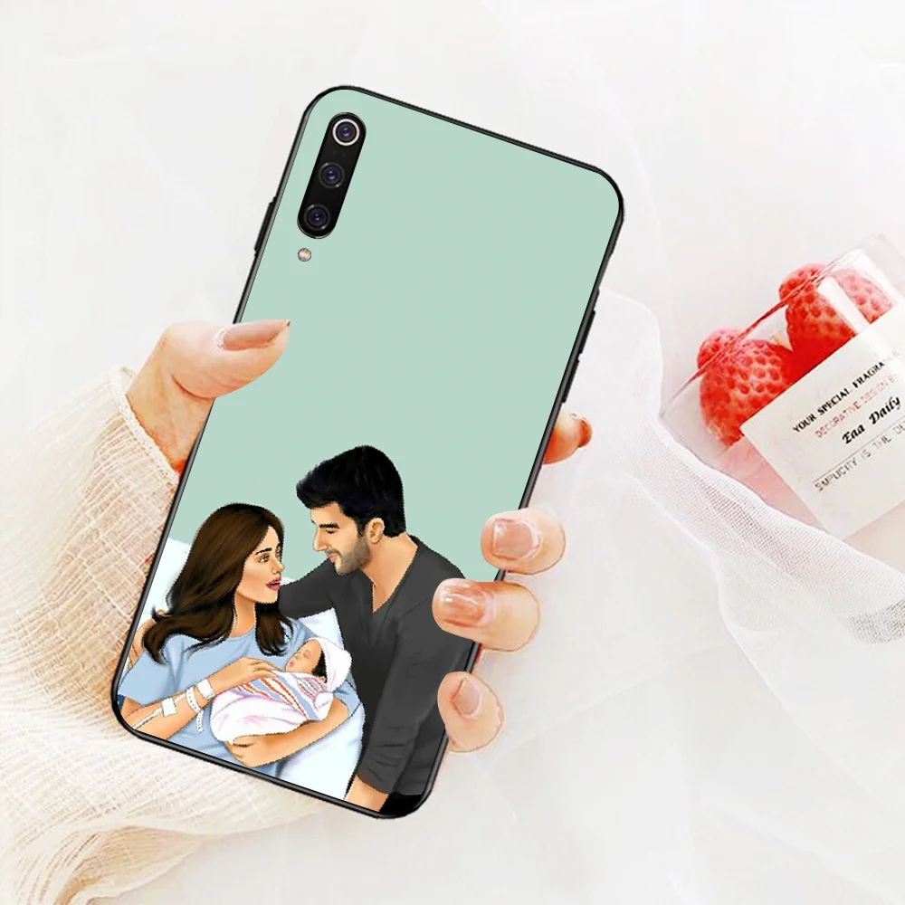 

NBDRUICAI Mom Dad Baby Family Soft black Phone Case for Xiaomi 8 9 se 5X Redmi 6pro 6A 4X 7 5plus note 5 7 6pro