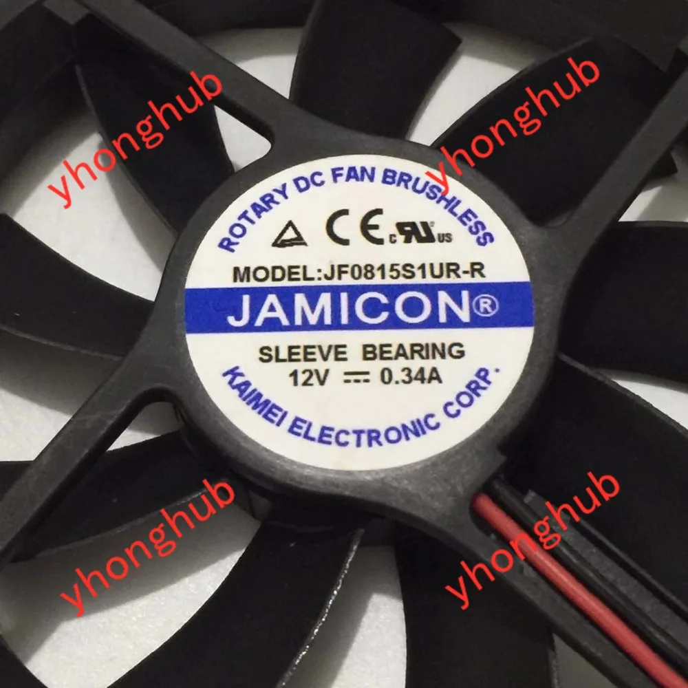 Emacro для Jamicon JF0815S1UR-R DC 12V 0.34A 80x80x15 мм 2-провод Сервер площади вентилятора