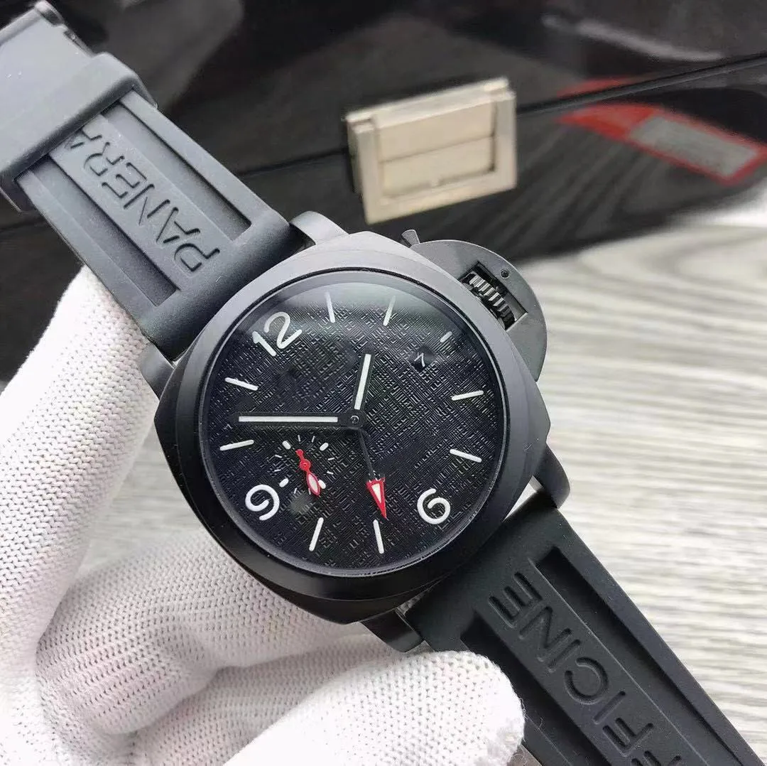 

New Fashion Casual PAM001 Model Luxury High Quality Sport 43mm Dial Quartz Watch Woman Leather Rubber Wristwatch Relógio For Man