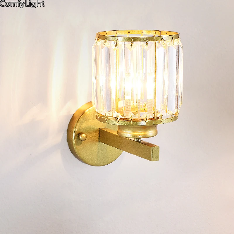 

modern design classic crystal wall light lamp for home bedside corridor headboard decorative wall sconces deco LED bedroom light