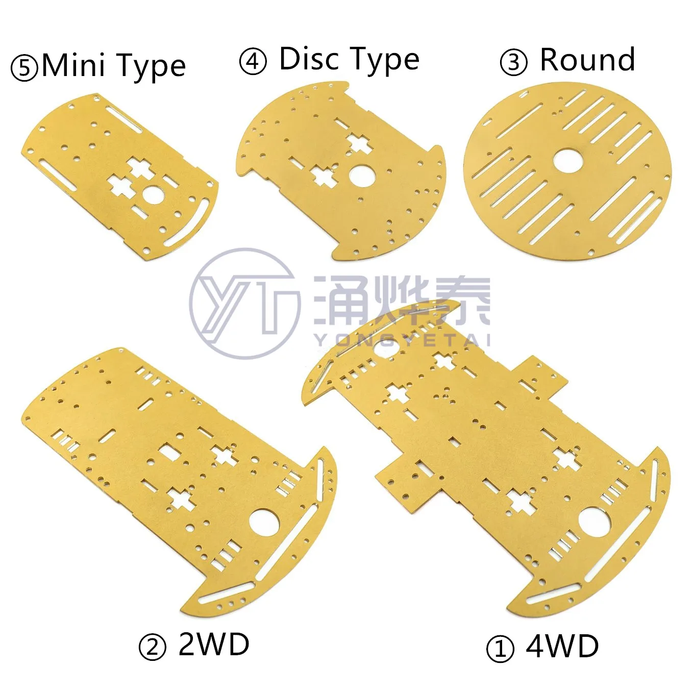 YYT умная Автомобильная шасси 2WD 2-колесная Нижняя пластина 4WD 4-колесная |