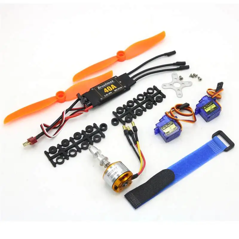 Бесщеточный мотор A2212 2212 1000KV/1400KV/2200KV 30/40A BLheli ESC SG90 9G Servo 1060/6035/8060 реквизит для
