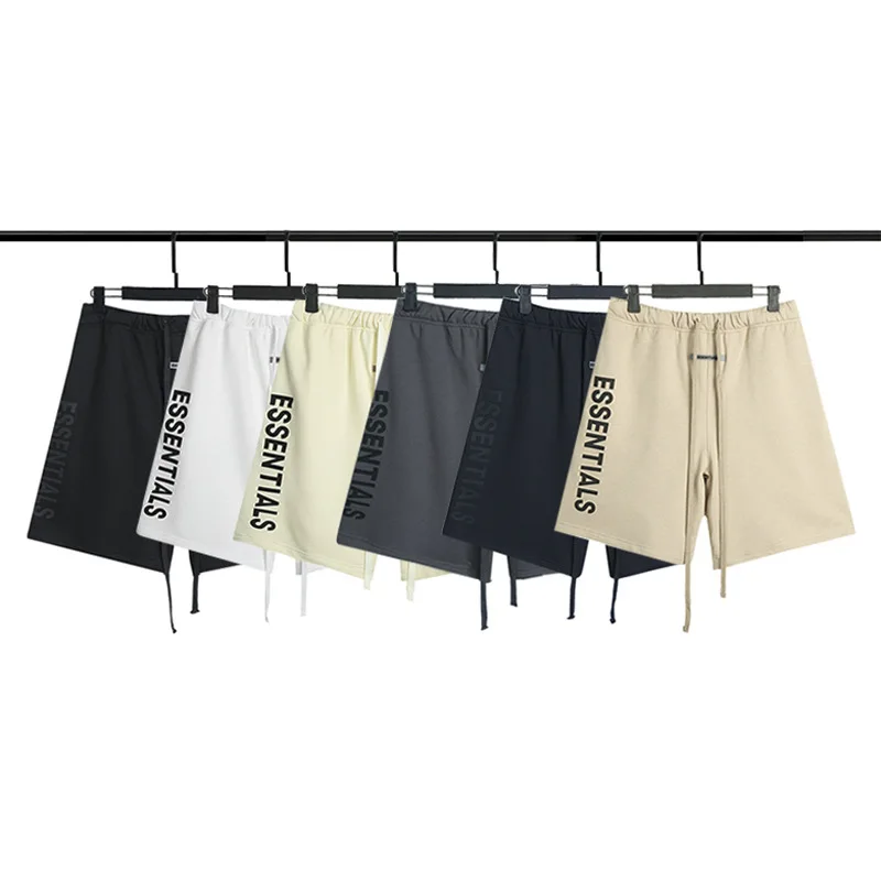 

New High Quality Thick Material Double Line ESSENTIAL Reflective Shorts Men's Five-point Pants High Street Loose Casual Shorts