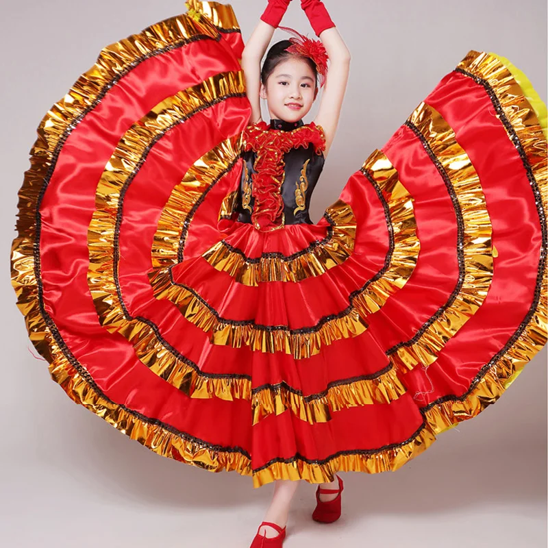 Новинка Платье Фламенко для девочек испанская детская одежда Бальные платья