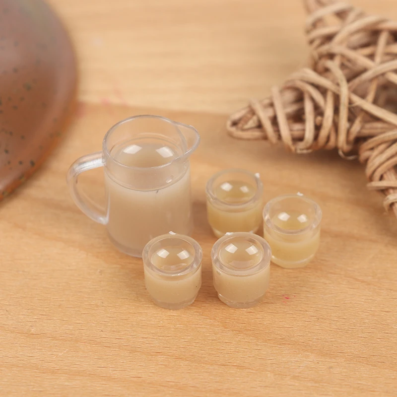 Миниатюрный Млечный мини чайник и чашка для кукольного домика из смолы Модель