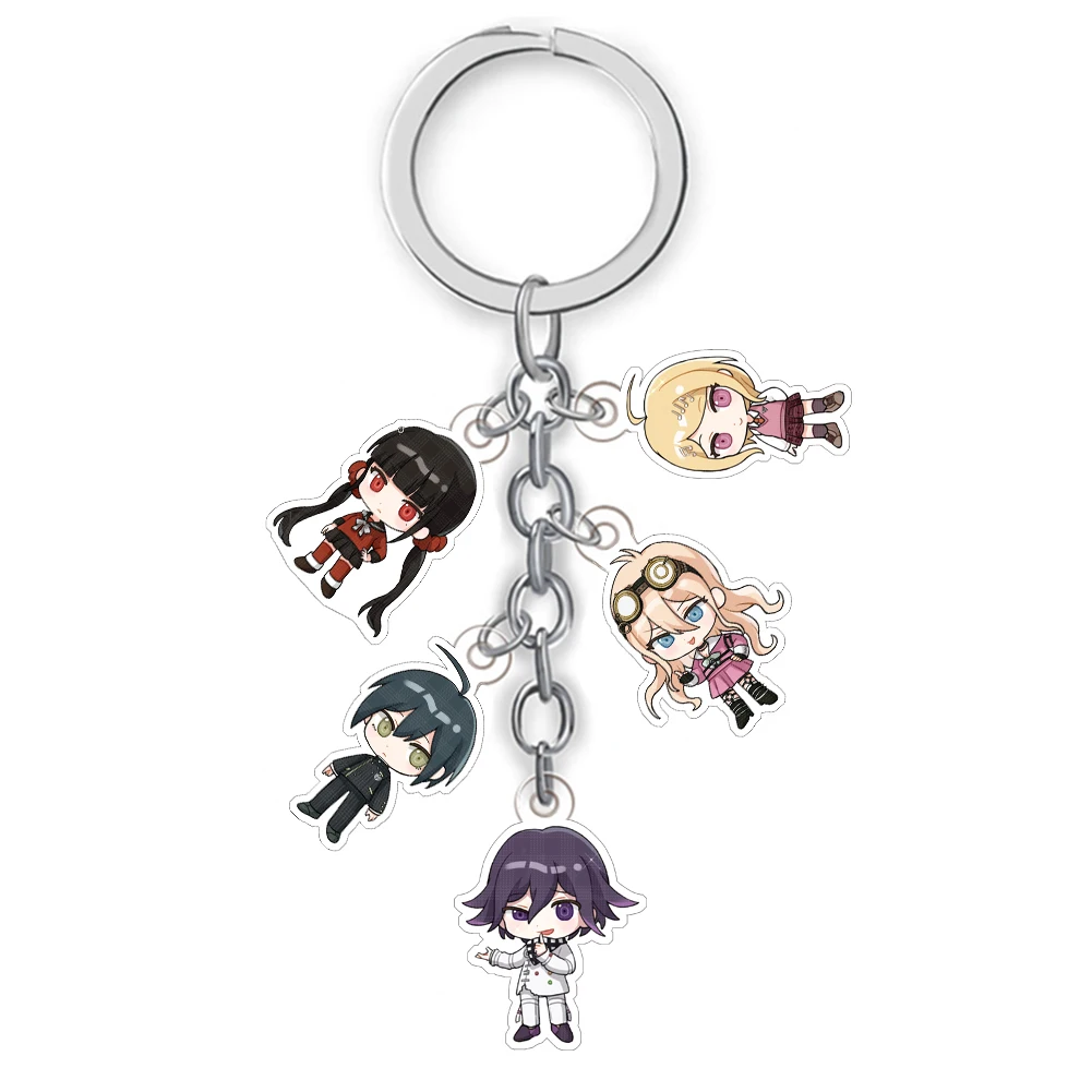 

Anime Danganronpa Keychian Set,Ouma Kokichi Saihara Shuichi Cosplay Costume Keyrings Pendants