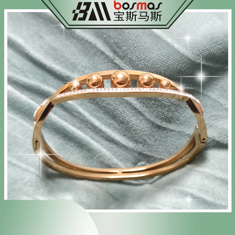 

Bangles for Women Bracelets Jewelry on Hand Luxury Set With Diamonds Fine Brand Fashion Luxury Simple Valentine's Day Present