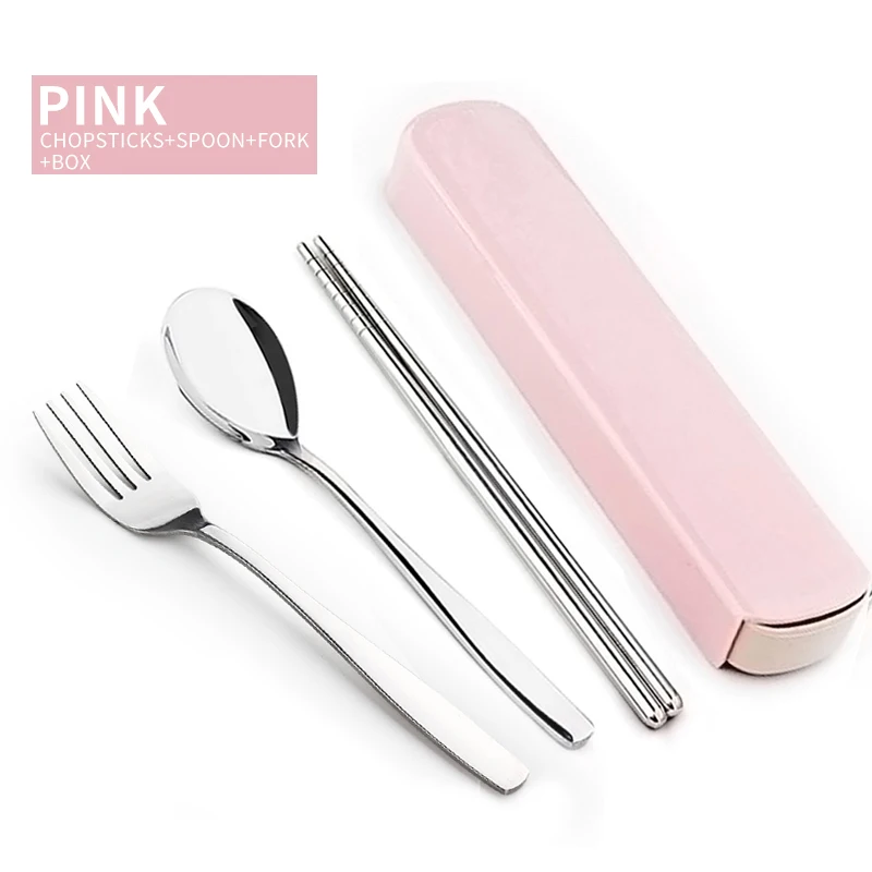WORTHBUY Прямая поставка набор посуды - Цвет: Pink 4 Set