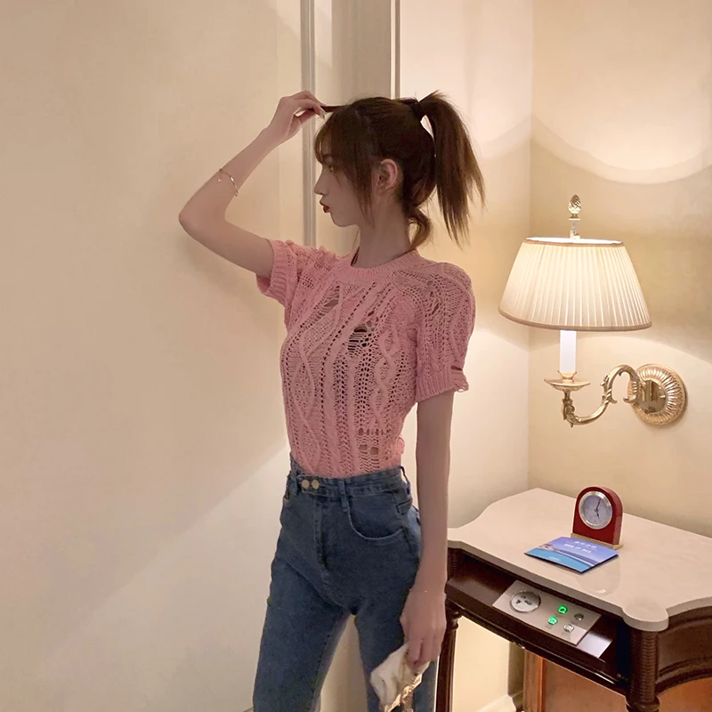 Выдалбливают трикотажные пуловеры Повседневный стиль Осень корейский свитер