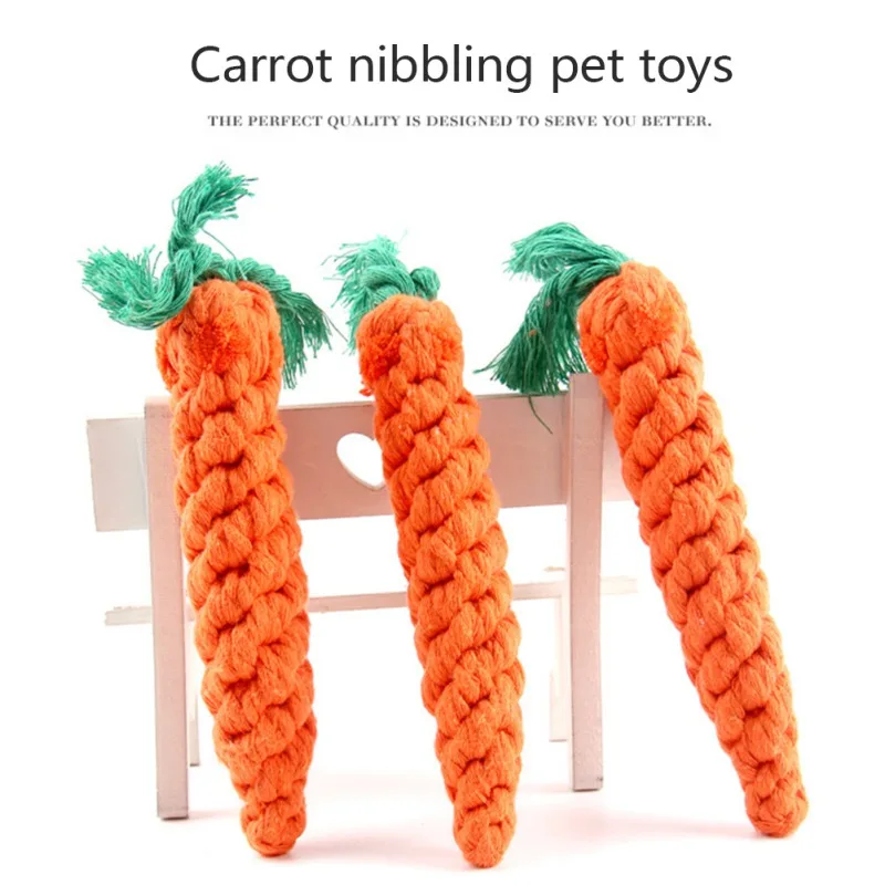 Pet Supplies Dog Toy Carrot Shape Rope Puppy Chew Toys Bite-Resistant Teeth Cleaning Outdoor Training Accessories | Дом и сад