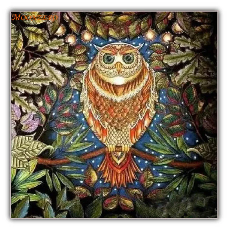 5D алмазная живопись DIY Вышивка мозаика Стразы Декоративные животные Сова значок
