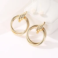 lats circle knotted stud earrings hyperbole geometric twist earring for women 2020 fashion creative jewelry kolczyki earings