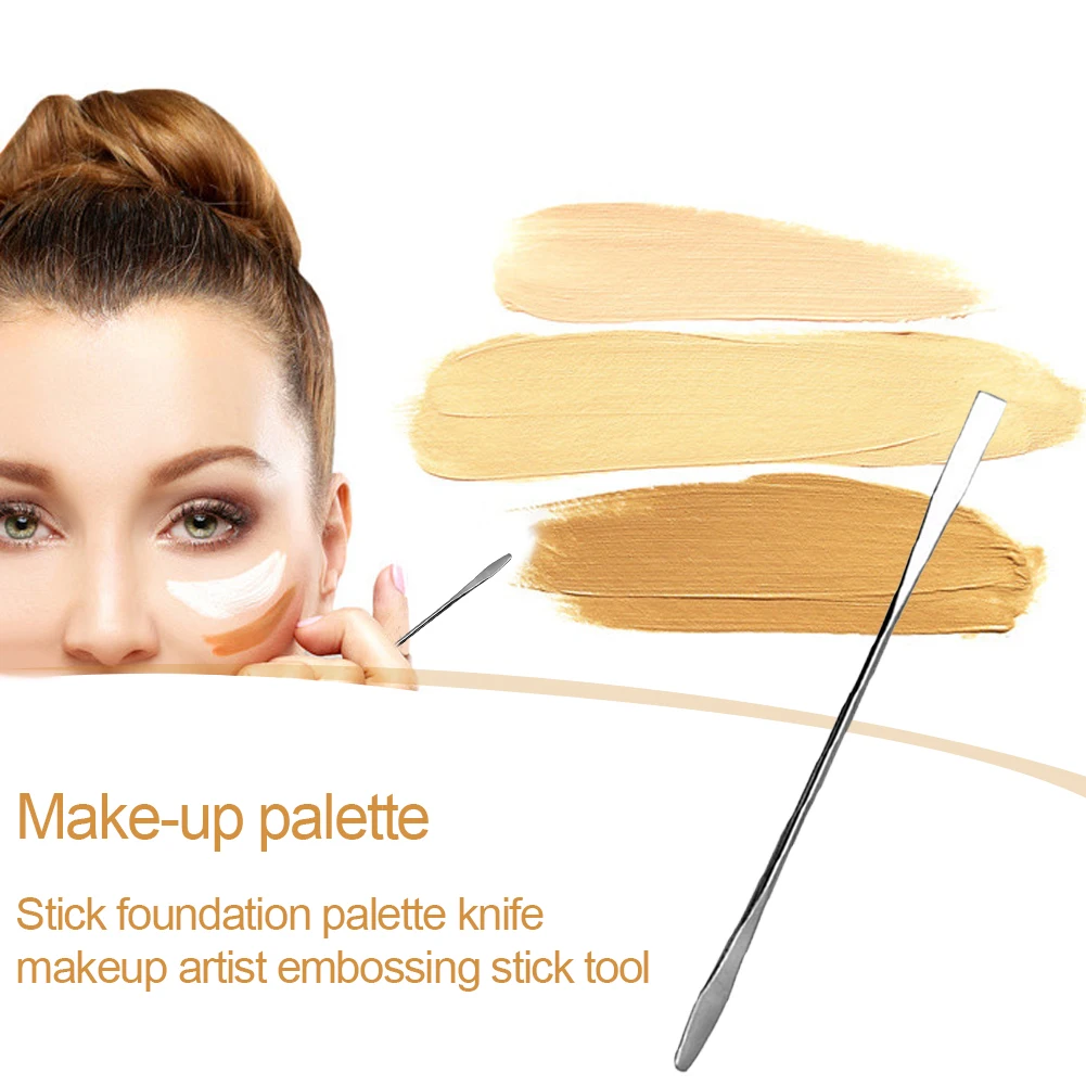 

Смеситель для макияжа из нержавеющей стали, палочка для смешивания лака для нейл-арта, основы, теней для век, миксер для теней, 15 см, шпатель