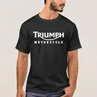 Новое поступление, Мужская футболка Triumph, Классическая мотоциклетная футболка с логотипом Triumph, Мужская облегающая футболка с защитой от морщин, топы для отдыха в стиле хип-хоп