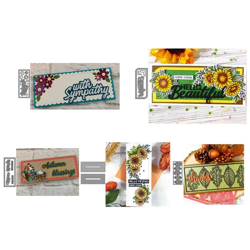 

Металлический Трафаретный вырубной штамп шесть видов Slimline для Скрапбукинг Сталь ремесло высечки Тиснение Бумага, карточка, альбом трафаре...