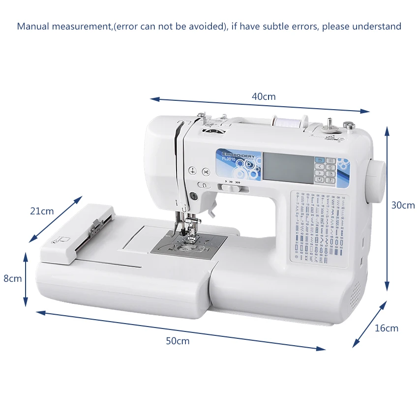 Домашняя домашняя Компьютеризированная швейная и вышивальная машина с ЖК