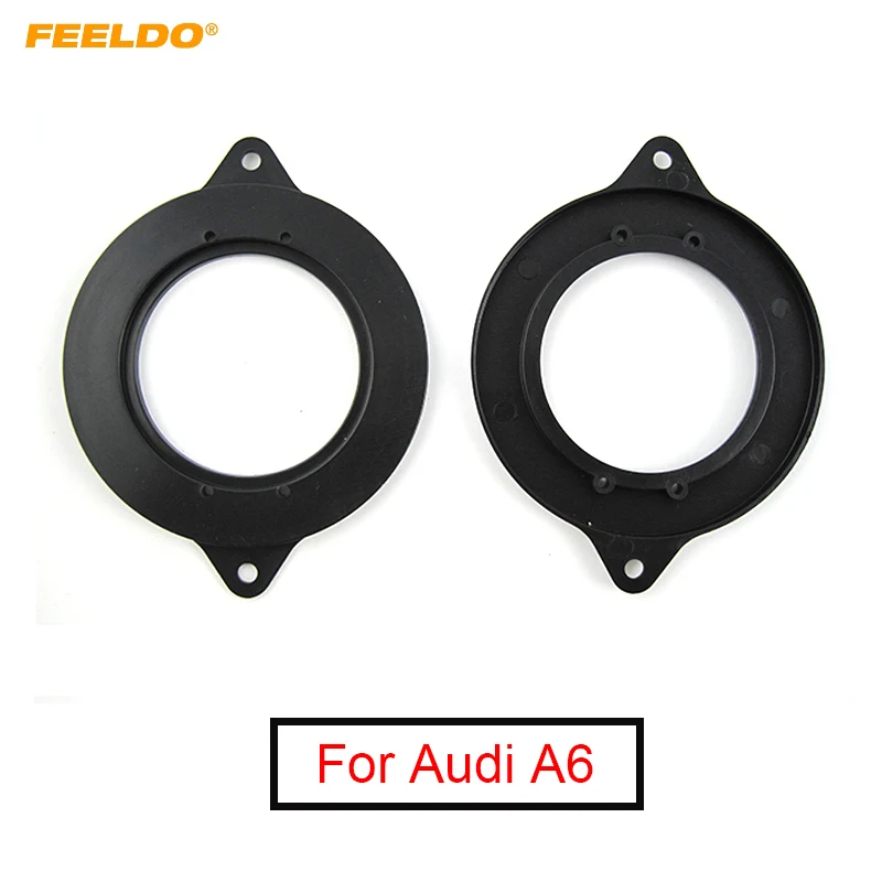 FEELDO 2 шт. Черный Автомобильный автомобильный спикер прокладки мат адаптер для AUDI