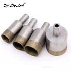 Спиральное алмазное сверло для стекла, керамики, камня, мрамора, нефрита, пластика, 1 шт., 4-26 мм, сверло с цилиндрическим хвостовиком дюйма, 10 мм