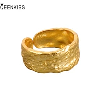 qeenkiss rg6465 fine jewelry%c2%a0wholesale%c2%a0fashion%c2%a0%c2%a0woman%c2%a0girl%c2%a0birthday%c2%a0wedding gift irregular round 18kt gold white gold open ring