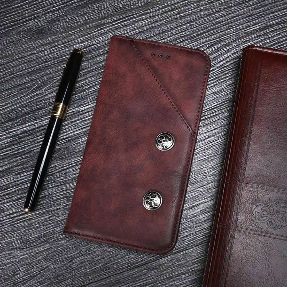 Phone Case for Samsung Galaxy A9 [Card Slots Stand ] Retro Magnetic Fip Cellhone Leather Cover | Мобильные телефоны и