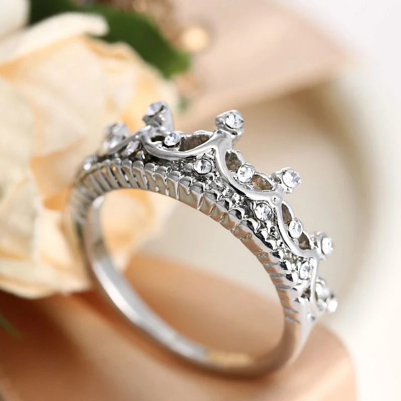 Роскошная атмосфера Кристалл Циркон Кольца для женщин Два цвета на выбор