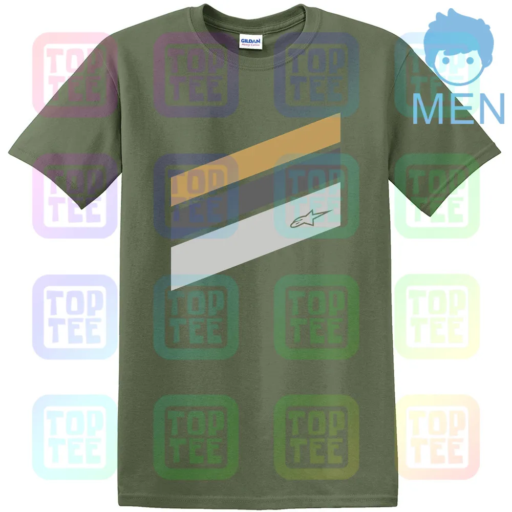 MEN-ARMY GREEN Альпийская звезда бектон футболка черный хлопок мужская Мотокросс MX - Цвет: MEN-ARMY GREEN