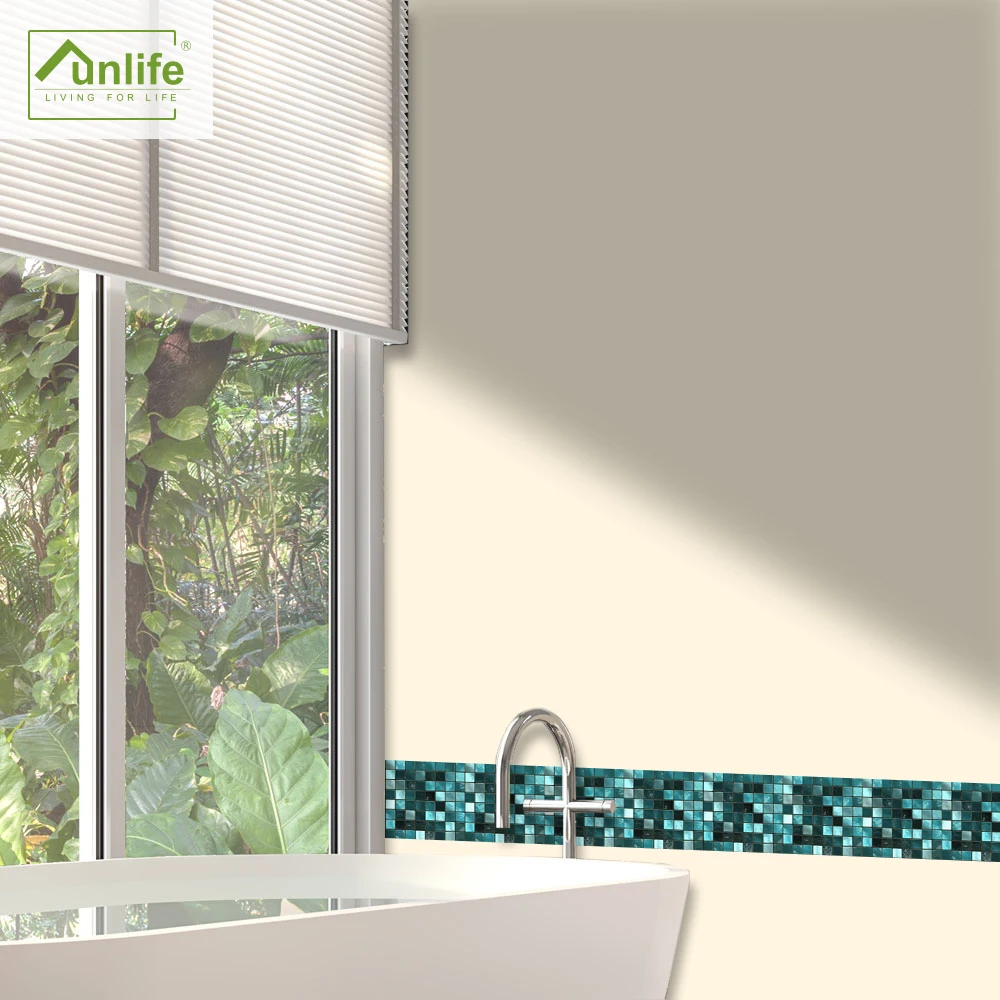 Funlife®Зеленая мозаичная настенная рамка строительные блоки наклейка для плитки