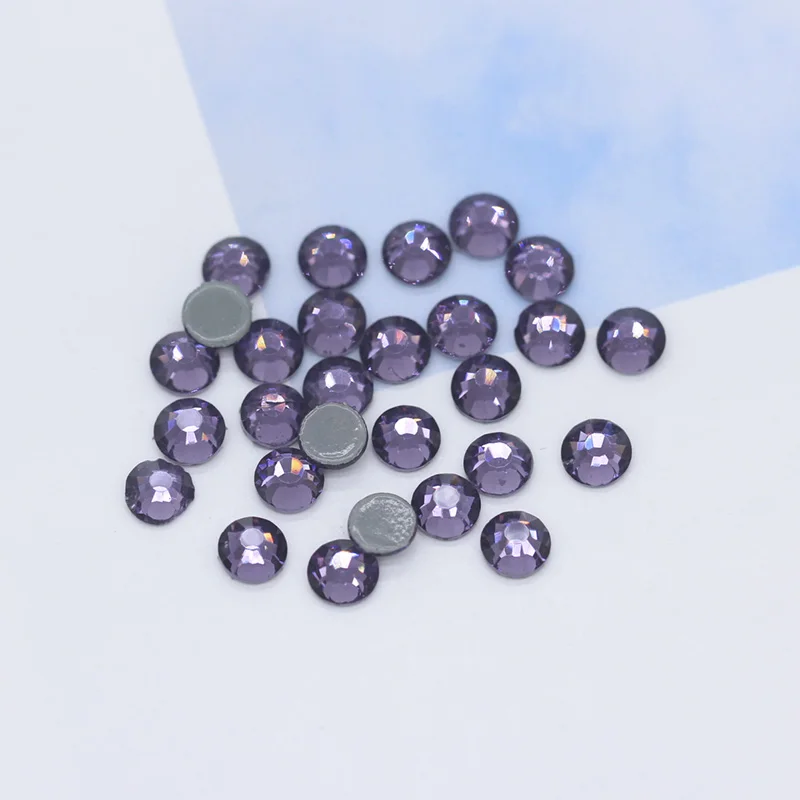 tanzanite 144p 5A SS12-ss30 41-Цвета гладить на Стразы с прямой основой с украшением в виде кристаллов Стразы с плоской задней частью, горячая фиксация, супер яркие Стразы Стекло камень для одежды ремесло - Цвет: tanzanite