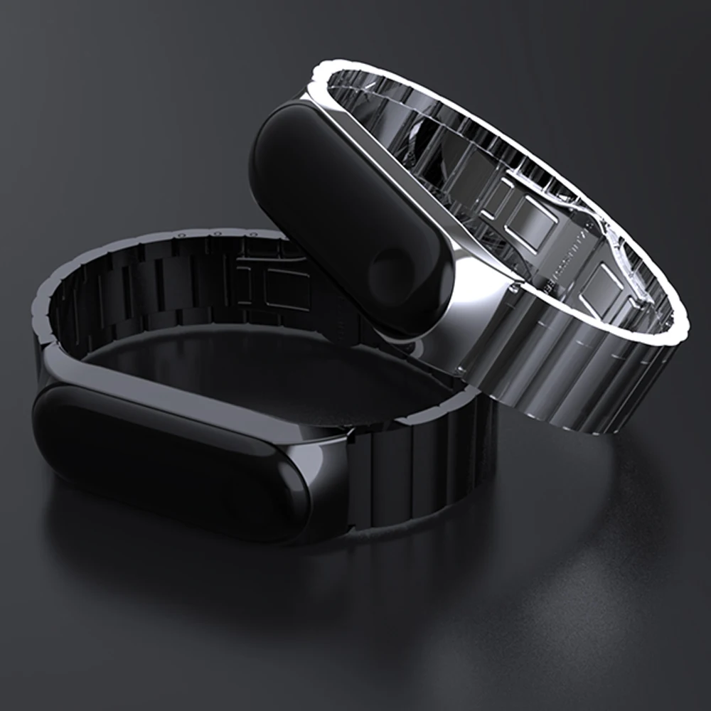 Металлический ремешок из нержавеющей стали для mi band 4, аксессуары для браслетов для Xiaomi mi Band 3, ремешок на запястье mi band 4, металлические ремешки на запястье
