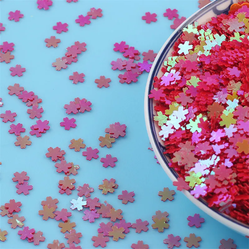 Цветок блесток 5 мм розовый цвет вишни форма Сыпучие блёстки ПВХ пайетки для лак