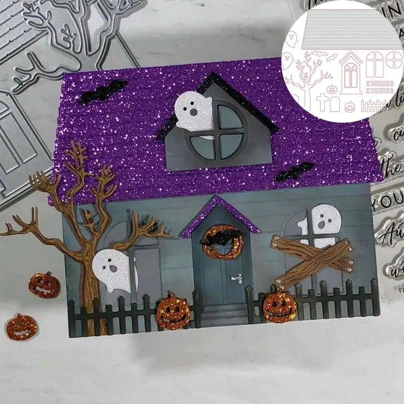 Сделай Сам Хэллоуин металлический режущий штамп трафареты для рукоделия