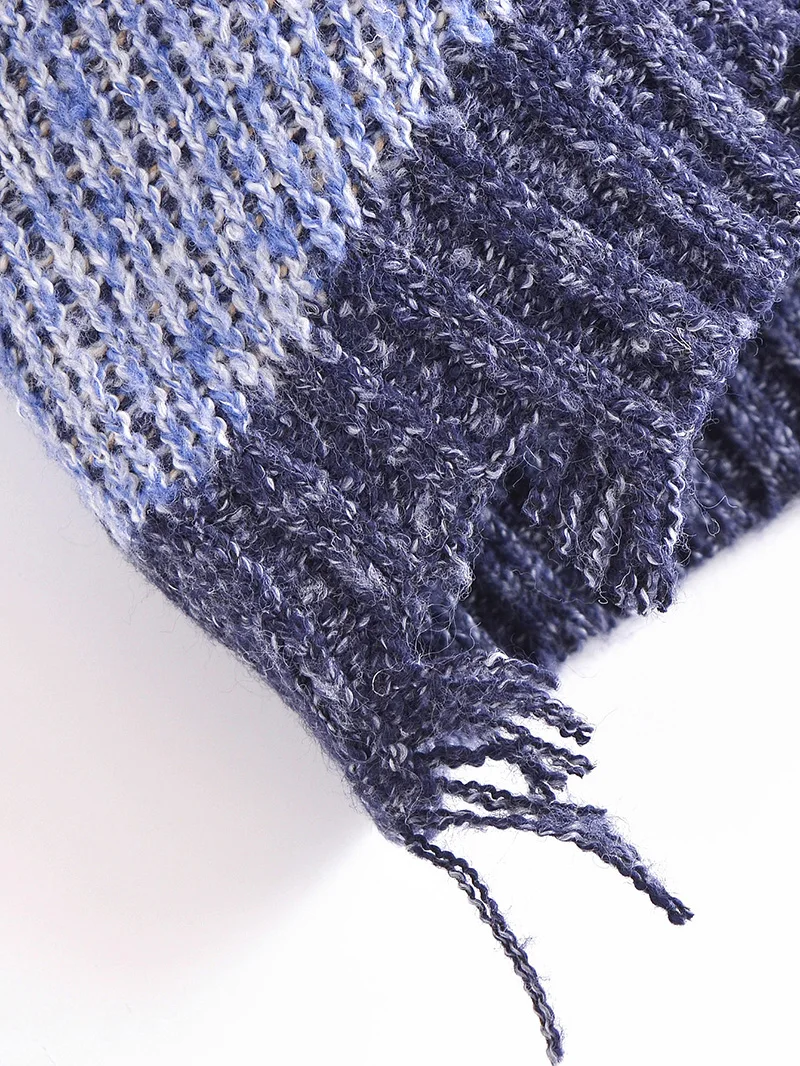 

A15 Women Sweater Autumn and Winter New Knit Pullover Women Loose Sweater Stitching Casual Knit Sweater Ladies Pullover Top