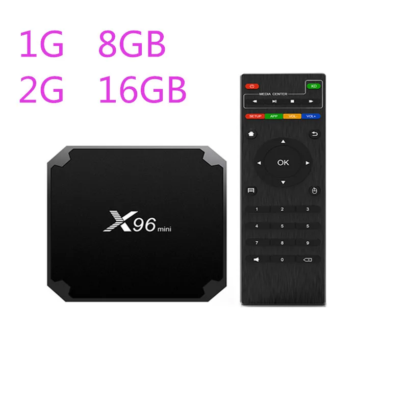 ТВ приставка X96 mini Smart TV BOX Android 7 1 ГБ/8 ГБ четырехъядерный процессор Amlogic S905W