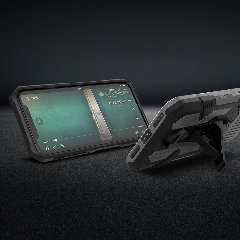 

Metal Back Clip Armor Shockproof Fundas Cover for Xiaomi Poco M3 PocoM3 Redmi9T Redmi 9T 9 Power 6.53 Case Stand TPU Coque Shell