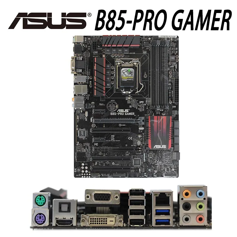 Verkauf LGA 1150 Asus B85-PRO GAMER Motherboard + CPU Intel Core I5 4590 Motherboard Set DDR3 32GB HDMI Desktop B85 Placa-Mãe 1150 Verwendet