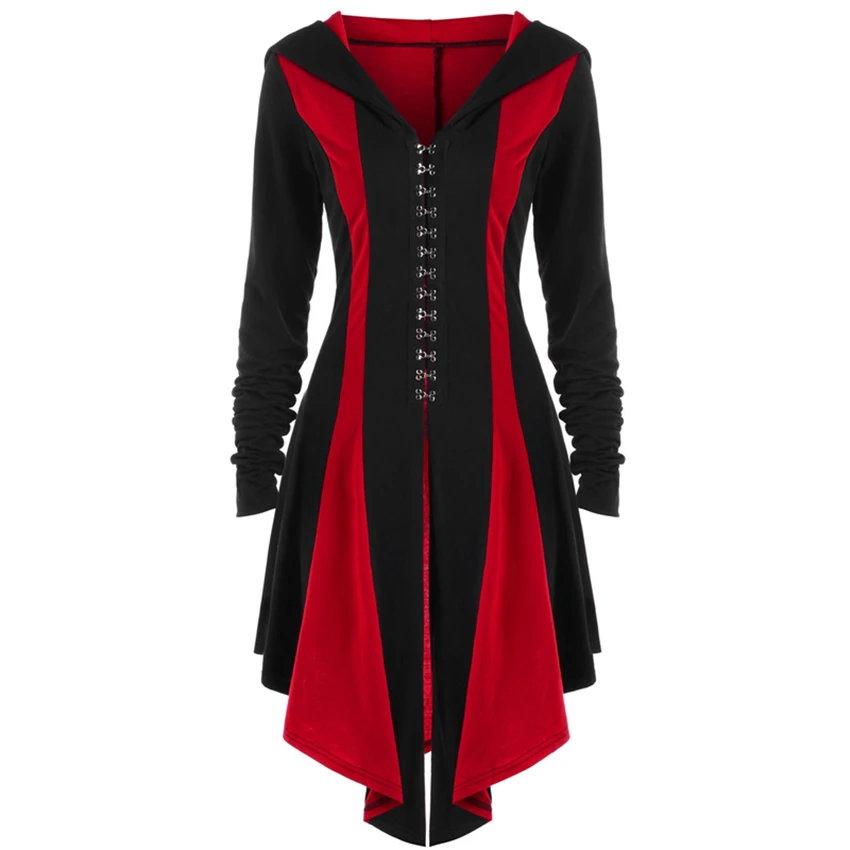New Woman Medieval Warrior Cosplay Costumes Renaissance Gothic Vintage Jackets Bandage Coat Hunter Archer Hooded Tuxedo