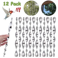 12 pack bird repellent rods wind twisting reflective scare hanging pole devices for house window garden farm 11 8inch