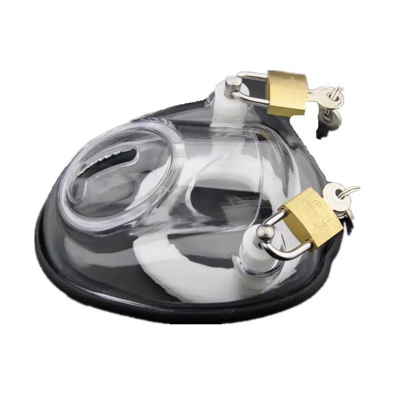 Прозрачная Мужская Закрытая электронная клетка для пениса электронное