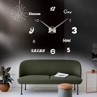 new quartz brief watches 3d real big wall clock rushed mirror stickers diy living room discounts still life
