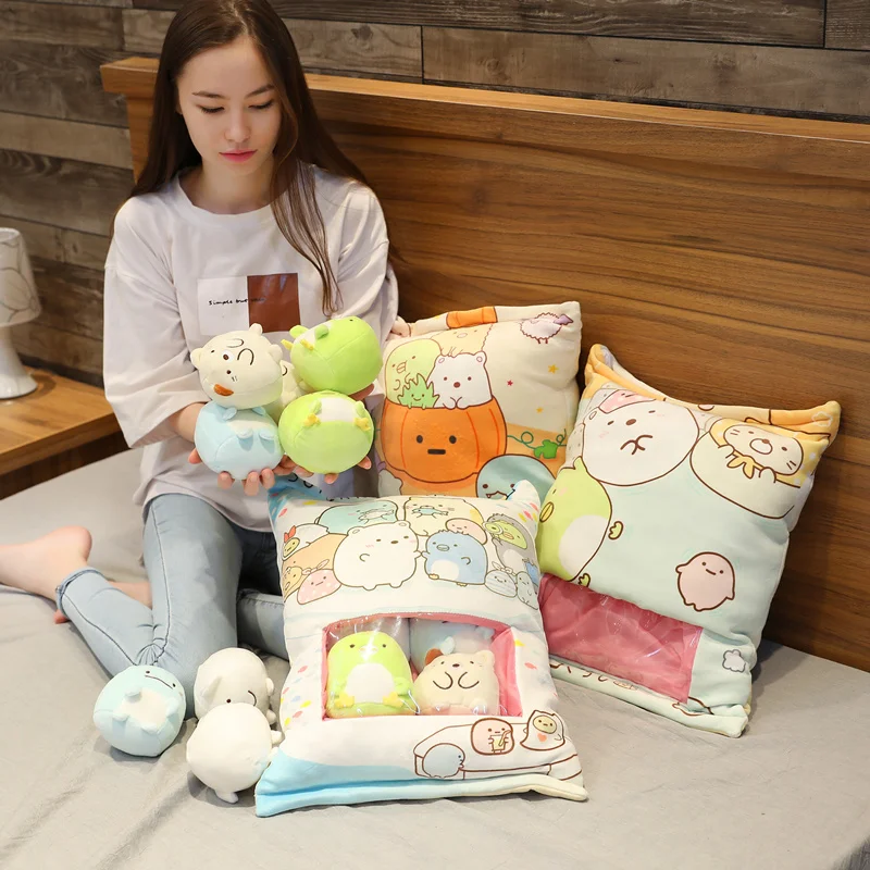 Набор из 8 плюшевых мини-игрушек Sumikko gurashi динозавр креативная подушка набивные